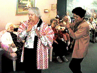 Folk dancing at Willson House